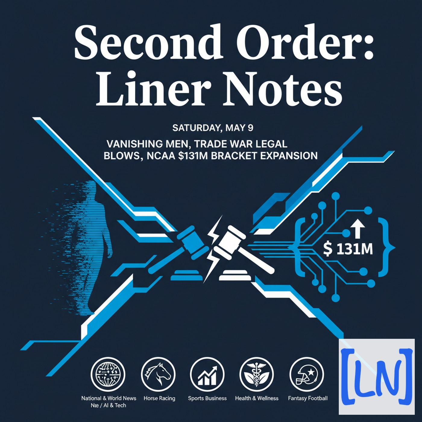 Cover art for Vanishing Men, Trade War Legal Blows, and the NCAA's $131 Million Bracket Expansion
