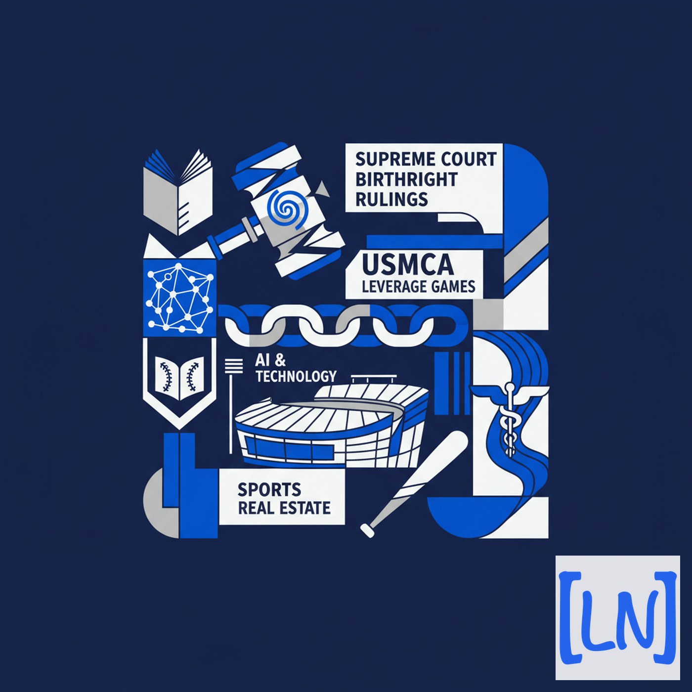 Cover art for USMCA Leverage Games, Supreme Court Birthright Rulings, and Sports Real Estate