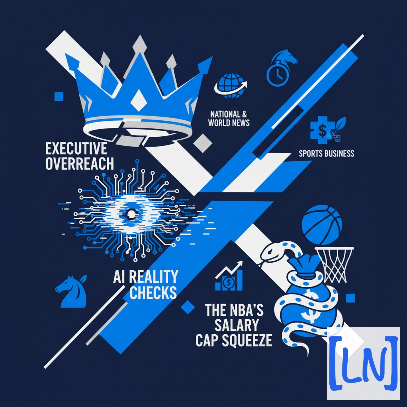 Cover art for Executive Overreach, AI Reality Checks, and the NBA’s Salary Cap Squeeze