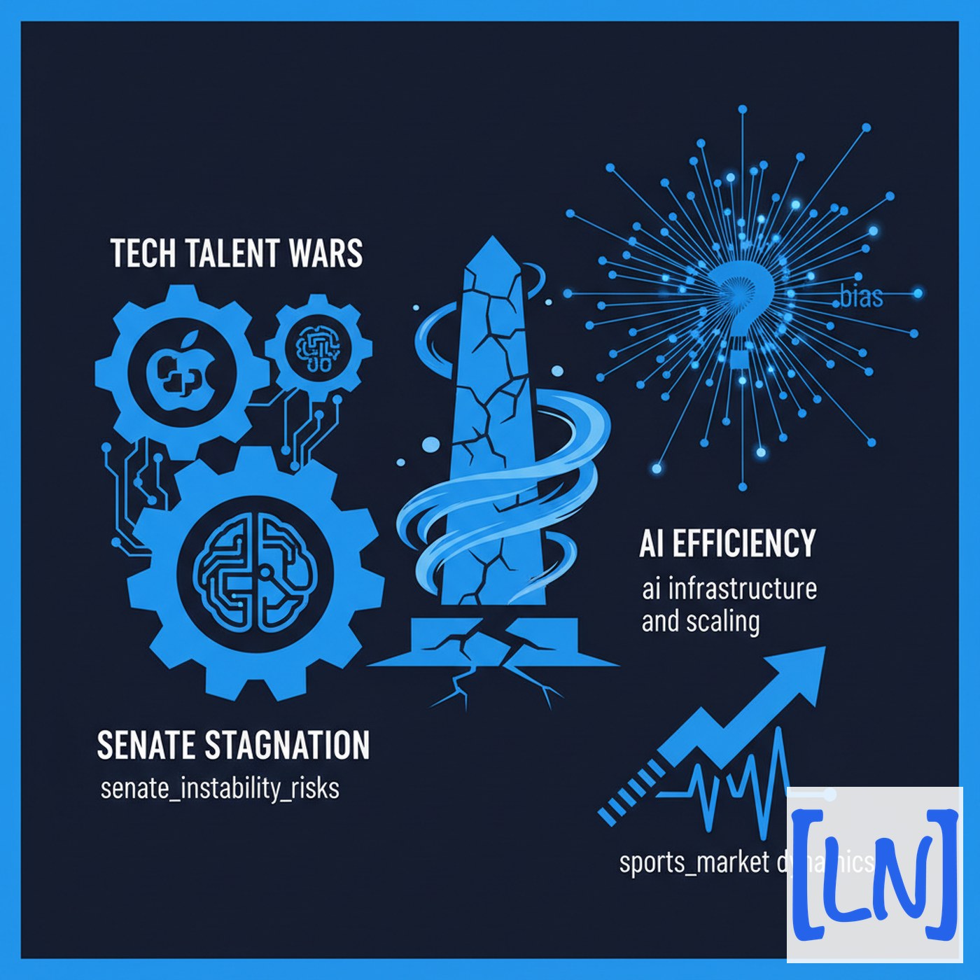 Cover art for Tech Talent Wars, Senate Stagnation, and the Costs of AI Efficiency
