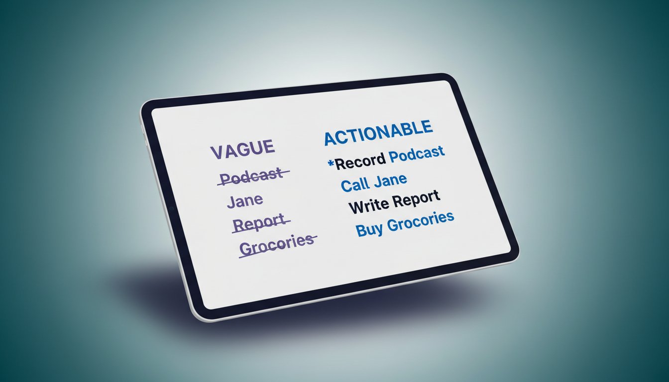 Make Your To-Do List Actionable: Verb-Noun Clarity