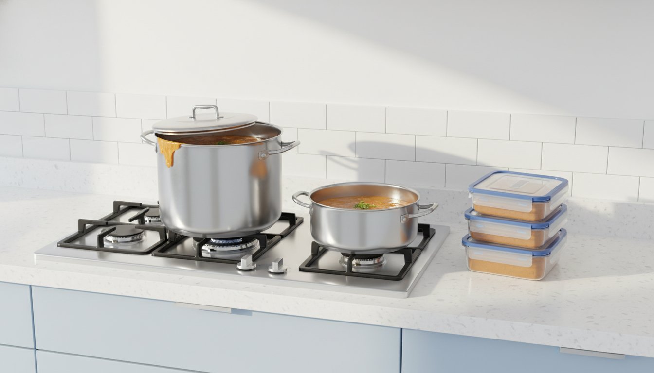 Strategic Sunday Overproduction Eases Weekday Meal Preparation