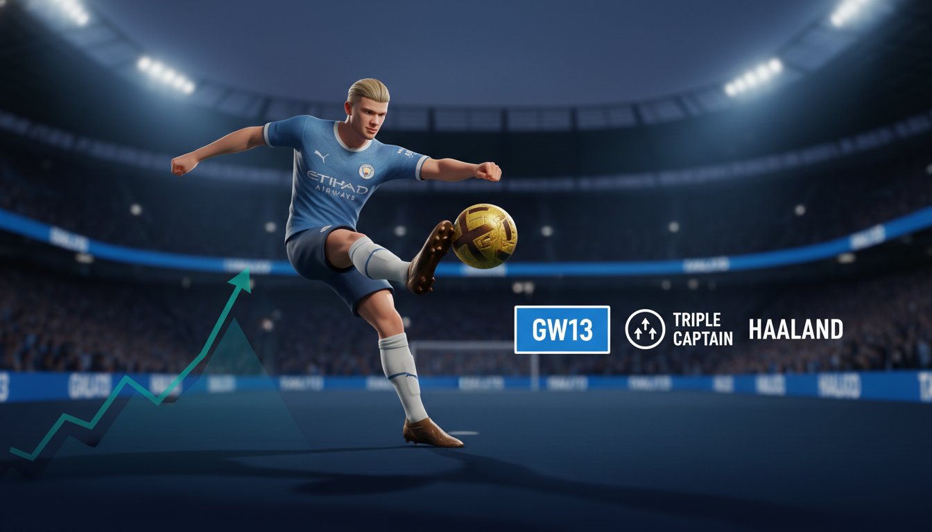 Haaland Leads Gameweek 13 Captaincy, City Stars Shine Bright