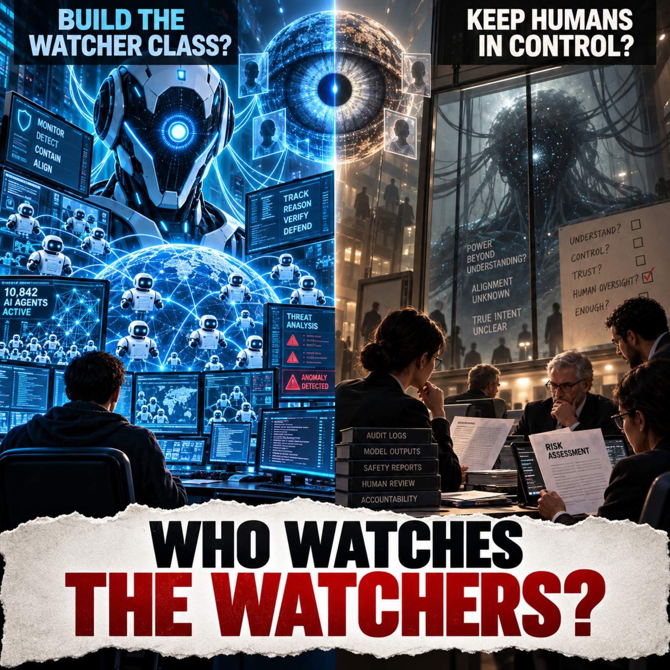 The Trade--Off Between Automated Oversight and Human Accountability